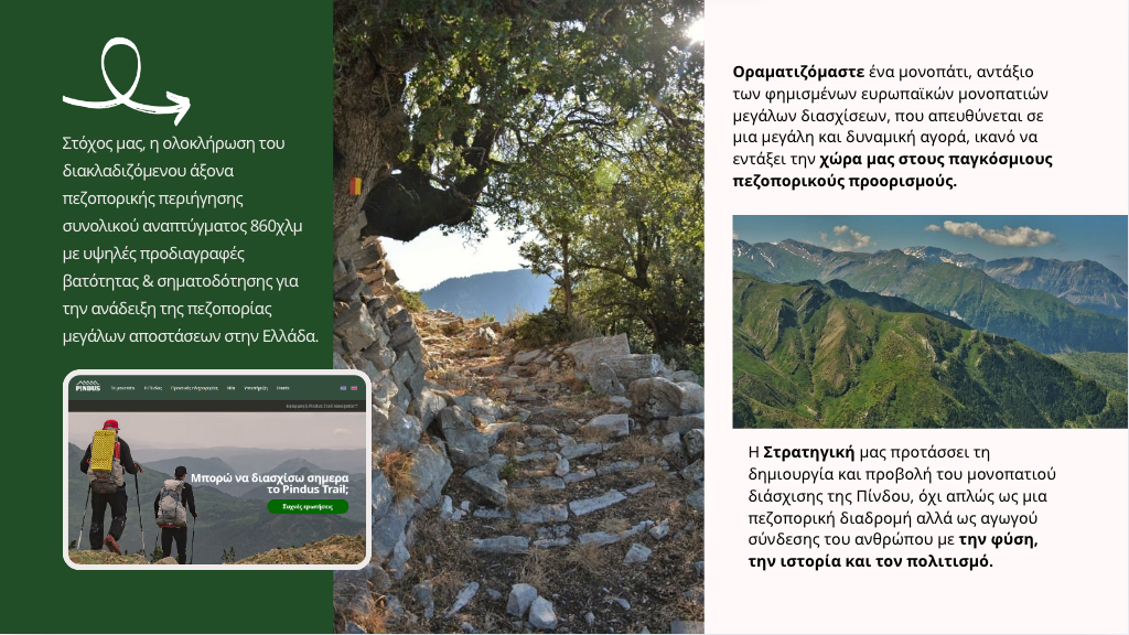 Υποστηρίξτε το "Μονοπάτι της Πίνδου" - Case for Support